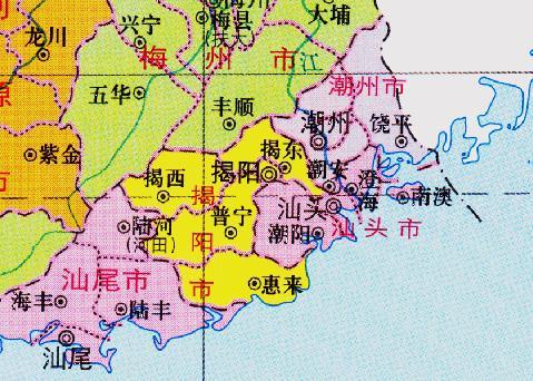 科普一下1949年建國以來潮汕地區行政區劃的變化