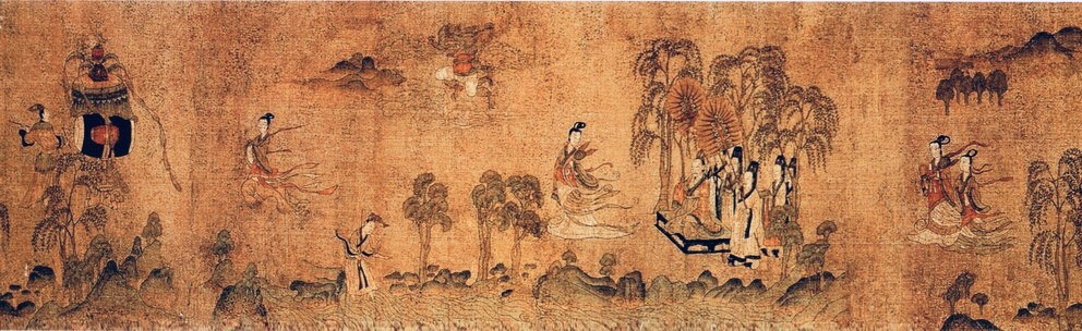 曹植寫《洛神賦》,主要描寫自己在洛水河畔奇遇洛水女神,並一見鍾情的