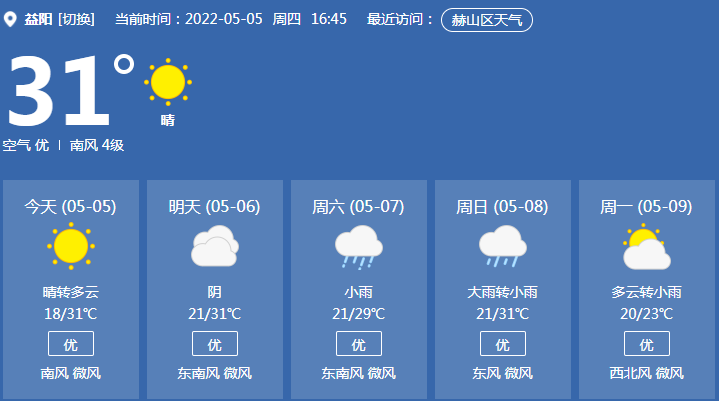 就在今天20时26分益阳将正式迎来立夏接下来的天气是