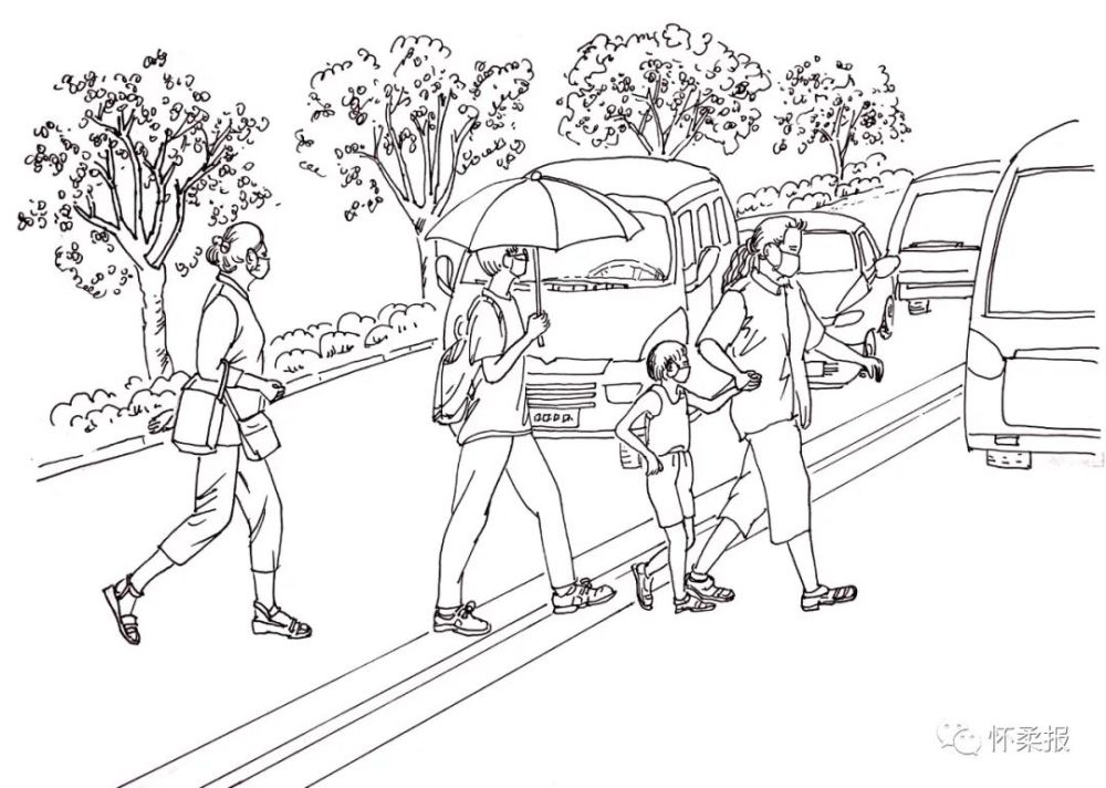 日前,记者在中医院公交站蹲点时看到,20分钟内有8名行人横穿双黄