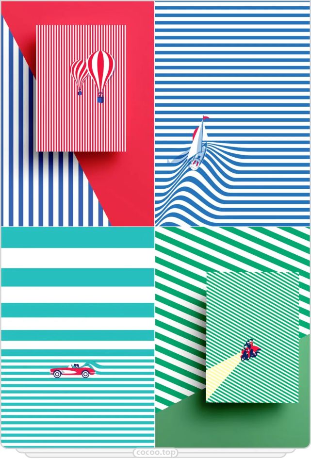 用平面构成制造动感|设计作品|空间感