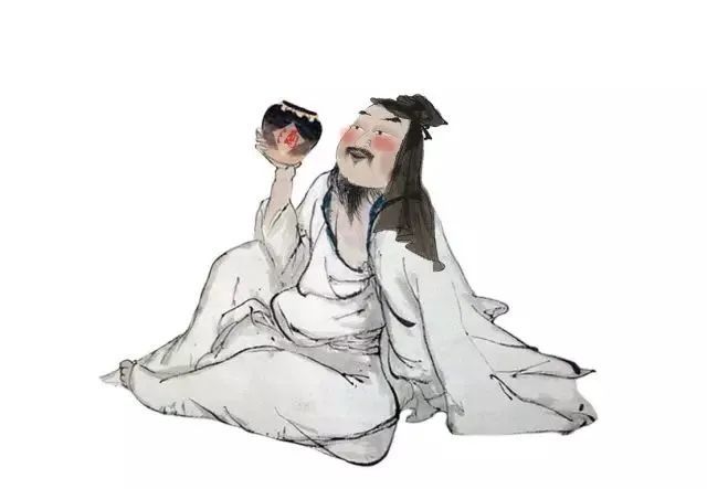 陶渊明饮酒配画简笔画图片