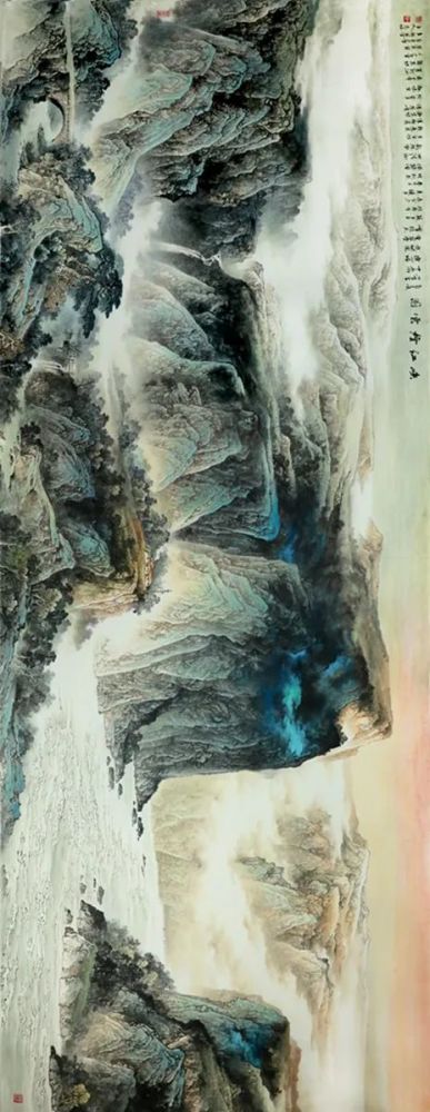 著名彩墨山水画家杨天佑先生百余幅作品欣赏(接受定制,任一尺寸均可)