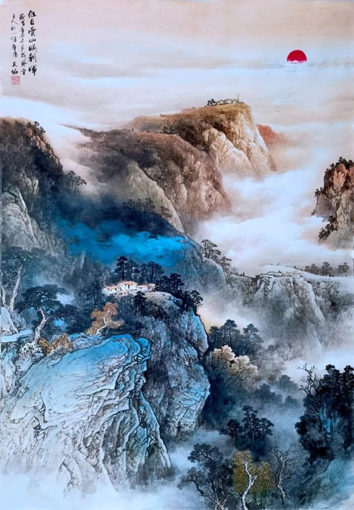 著名彩墨山水画家杨天佑先生百余幅作品欣赏(接受定制,任一尺寸均可)