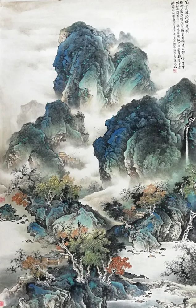 曾刚,施云翔弟子-著名彩墨山水画家杨天佑山水画集,彩墨山水画必学