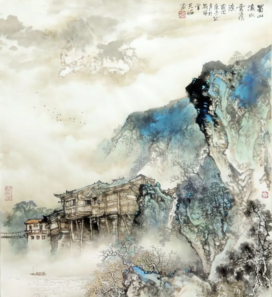 独家重磅著名彩墨山水画家杨天佑先生百余幅作品欣赏接受定制任一尺寸