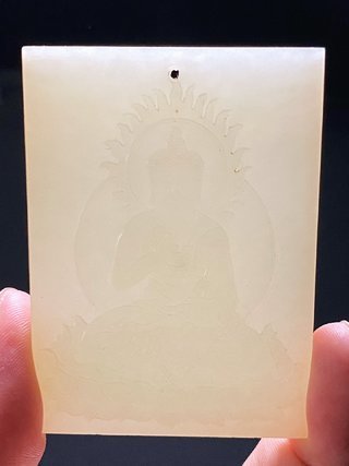 清乾隆和田玉籽料白玉 无量寿佛 阿弥陀佛