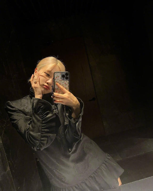 朴彩英晒对镜自拍照,豪宅内姿势略显火辣,大小腿一般粗!