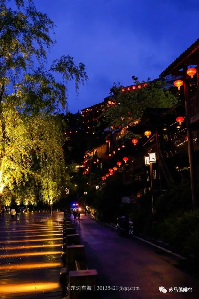 龚滩古镇的夜色