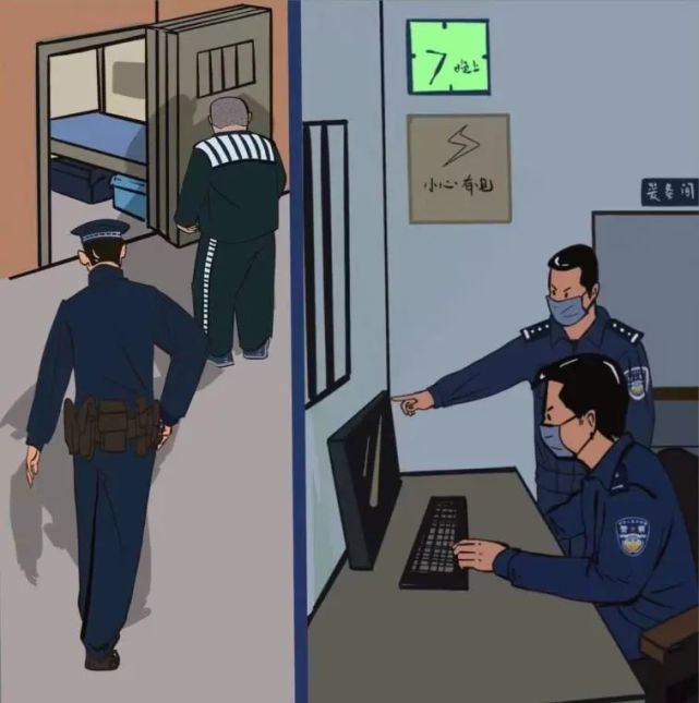监狱民警的漫画"自画像"