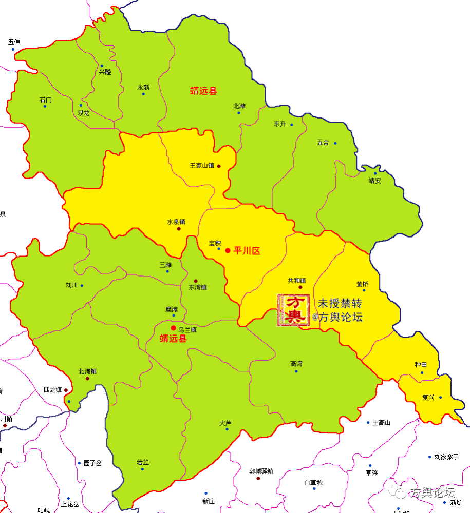 白银市靖远县地图图片