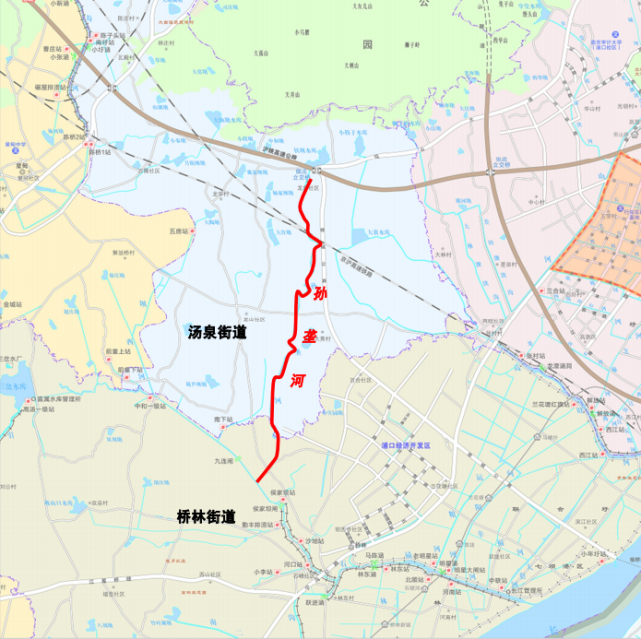 毛阿姨口中的孙垄河是老山西南部及沿线丘岗地区洪水的下泄通道,也是