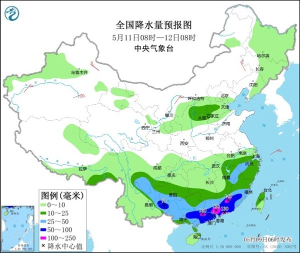 江南华南迎今年来最强降雨广东广西局地雨量或打破历史极值