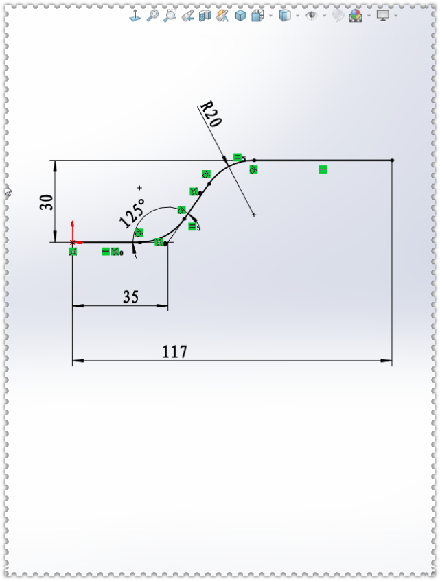 solidworks畫一個曲面練習圖三個特徵就完成了