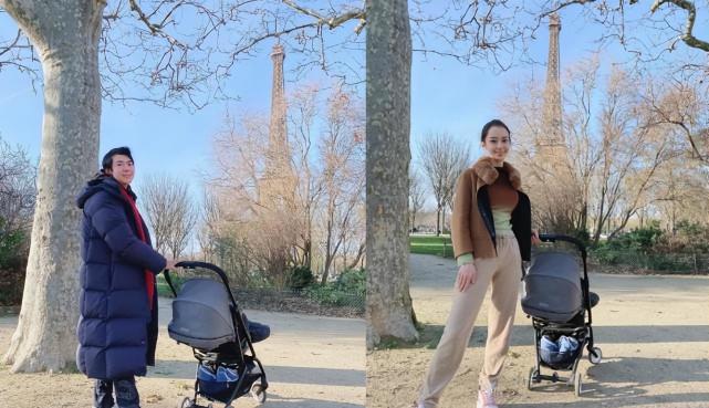 吉娜母亲节罕晒儿子,1岁多小听众已学会走路,牵爸妈手好温馨