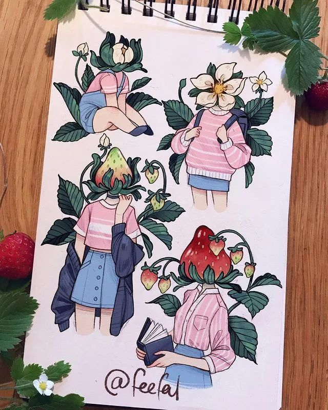 植物擬人插畫67