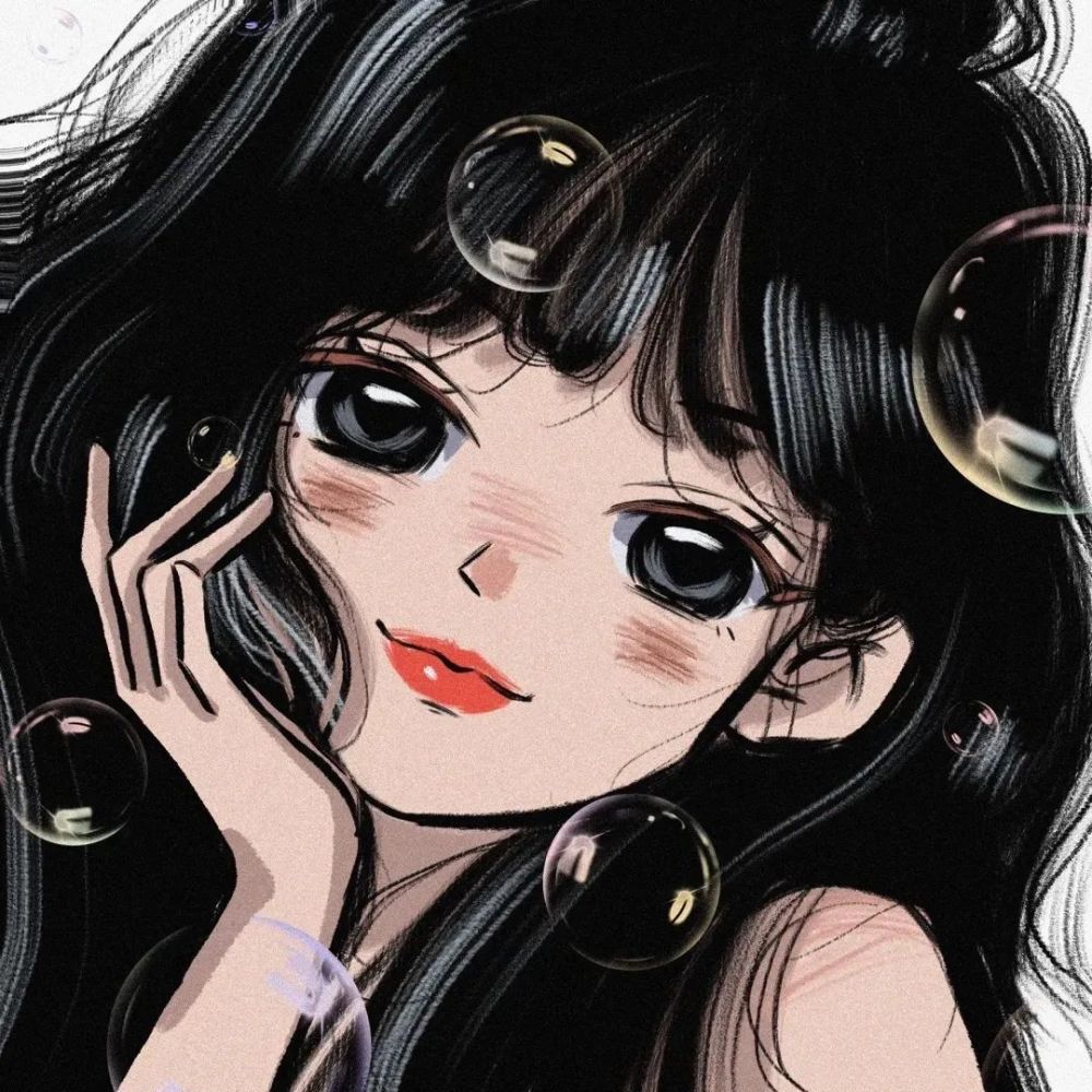 动漫卡通女生手绘头像甜酷女孩的最爱