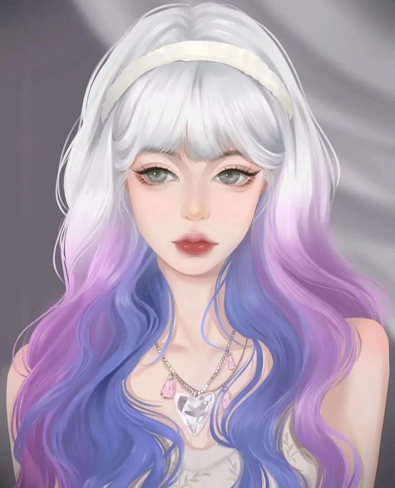 动漫卡通女生手绘头像甜酷女孩的最爱
