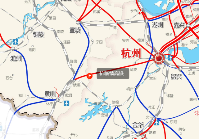 杭临绩高铁:对于该高铁,此前由于其未列入2016年发布的中长期铁路网