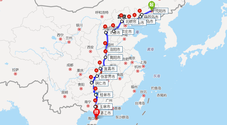 瀋陽到海南自駕遊路線怎麼走