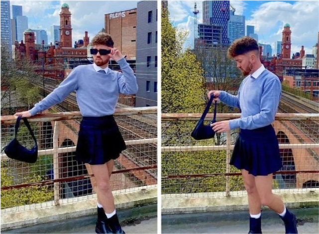 男人穿裙子是怎样一种感觉?大胆的英国男子以裙装出现在街头