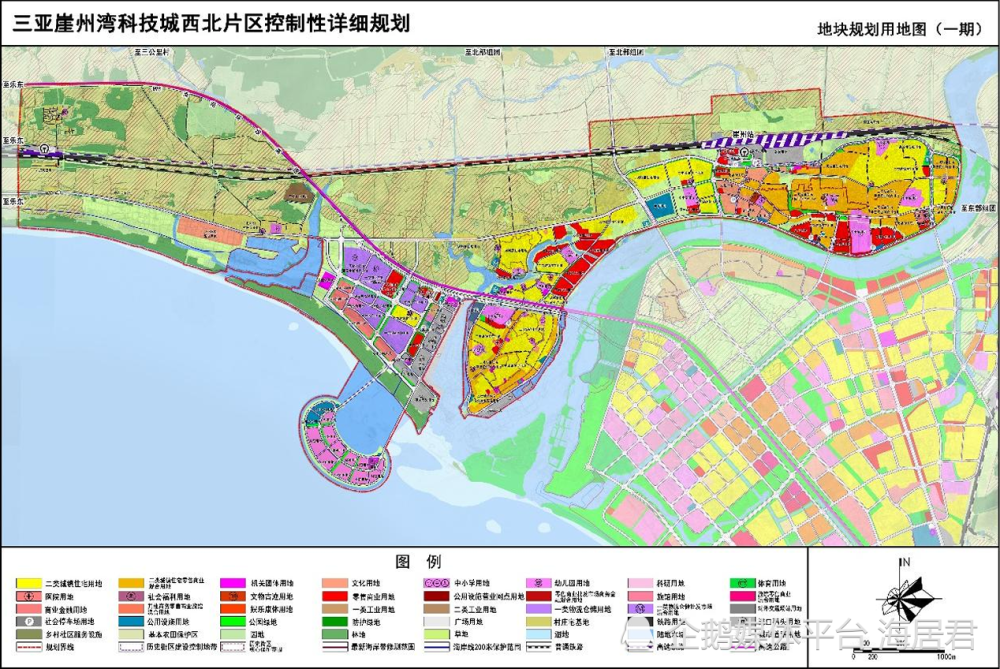 崖州湾规划地图图片