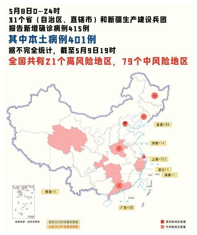 疫情晚報|昨日共12省市區出現病例,全國高中風險區