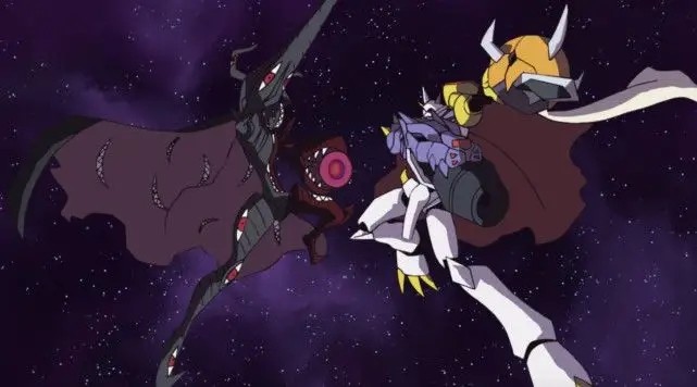 除了伪装兽外,还有一位反派数码兽长得也很像皇骑,这位反派数码兽就是