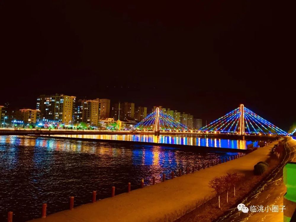 临洮洮河夜景图片图片