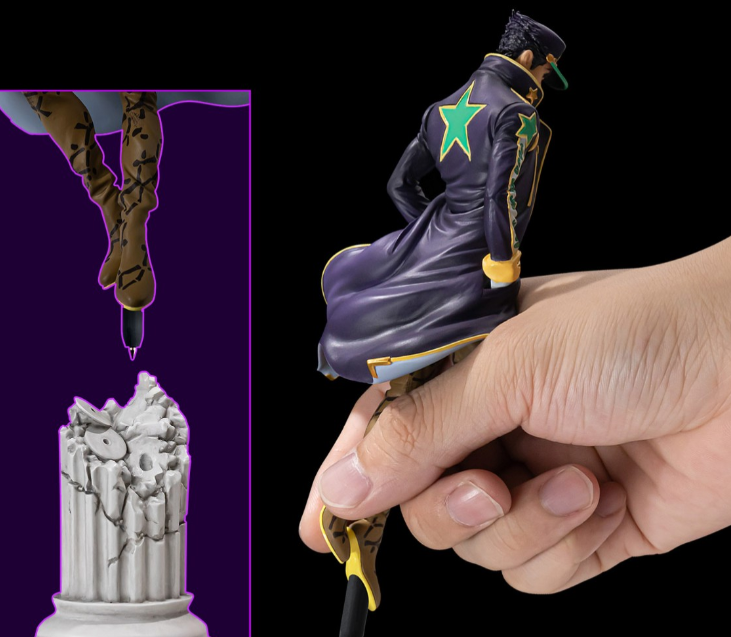 jojo的奇妙冒险石之海承太郎手办造型笔这次卖鱼强要写一个惨字