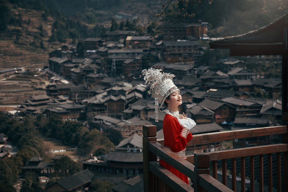 贵州西江千户苗寨古田映画旅拍