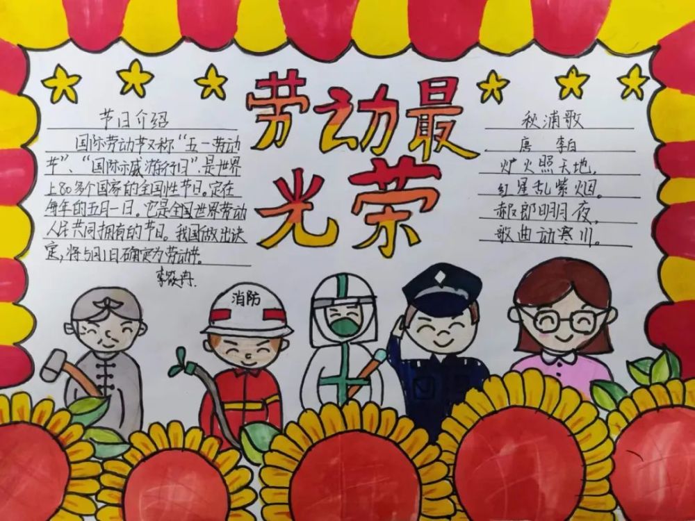 30幅五一劳动节获奖手抄报,有你吗? - 265学校教育网