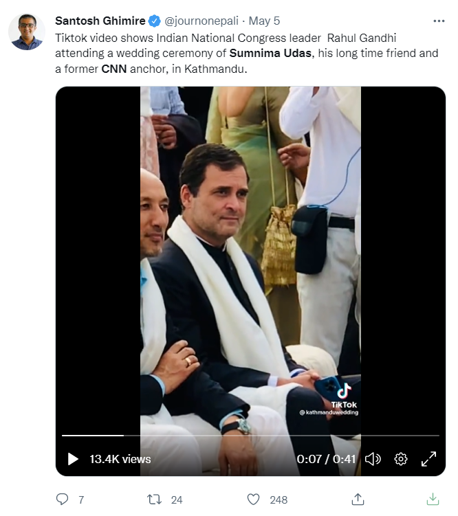 印度国会议员拉胡尔·甘地在尼泊尔一夜总会私会中国大使？印媒澄清bbc纪录片有关护肤