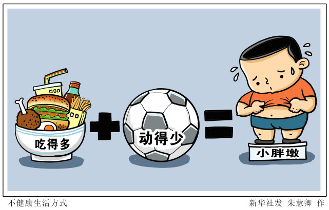 (图表·漫画)【社会】不健康生活方式_腾讯新闻