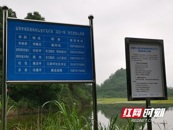 尾矿库"五位一体"包保责任人公示牌.