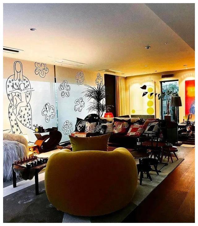 大落地窗,这深色的设计哪个男人还没有一个篮球的爱好呢8,大张伟的家