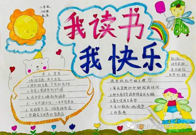 書香滿校園閱讀伴成長隆回縣六都寨鎮中心小學開展讀書手抄報評比活動