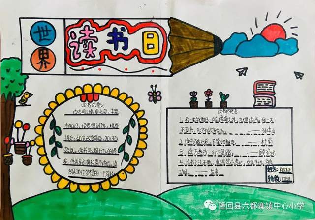 書香滿校園閱讀伴成長隆回縣六都寨鎮中心小學開展讀書手抄報評比活動