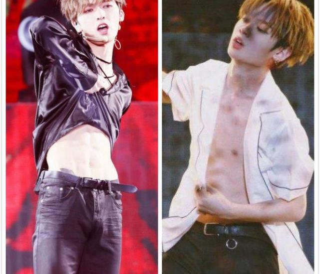 男星腹肌pk,易烊千玺四块腹肌,蔡徐坤掀起衣服,直男看了都闭嘴