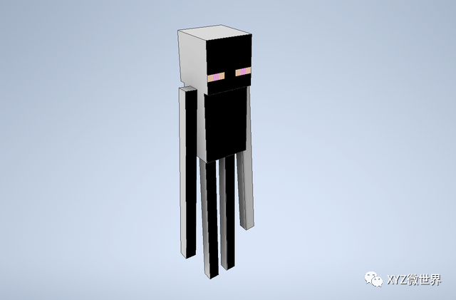 《minecraft》我的世界末影人小黑三维建模及贴图教程