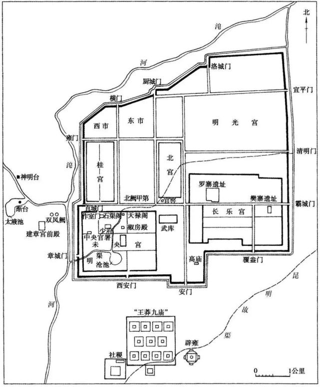 秦汉时期的都城是长安(秦称咸阳),《三辅黄图·汉长安故城》称:汉惠帝