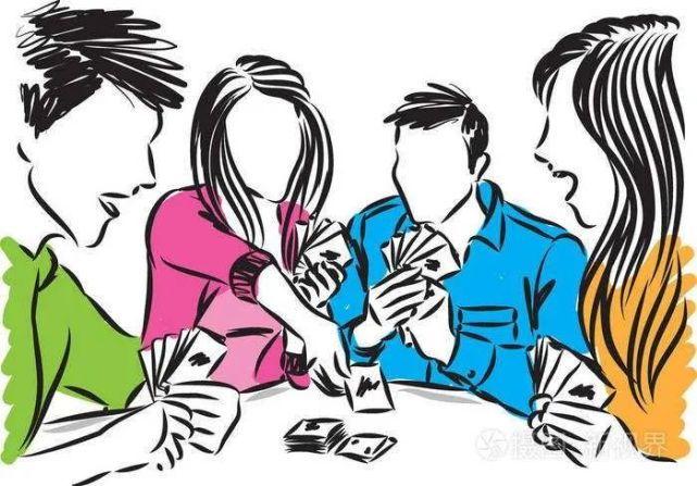 这时一定有人会问,"打牌"四人都赢,那到底谁输?