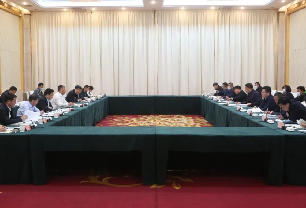 盟领导张怡,王三石,辽宁省国资委和阜新市有关领导参加座谈.