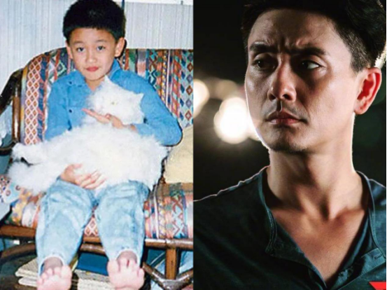 黄宗泽童年照片就是长腿长手,精瘦的身躯加上令人羡慕的发量,可谓是"