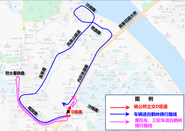 杨公桥立交d匝道17日起封闭 周边交通有调整