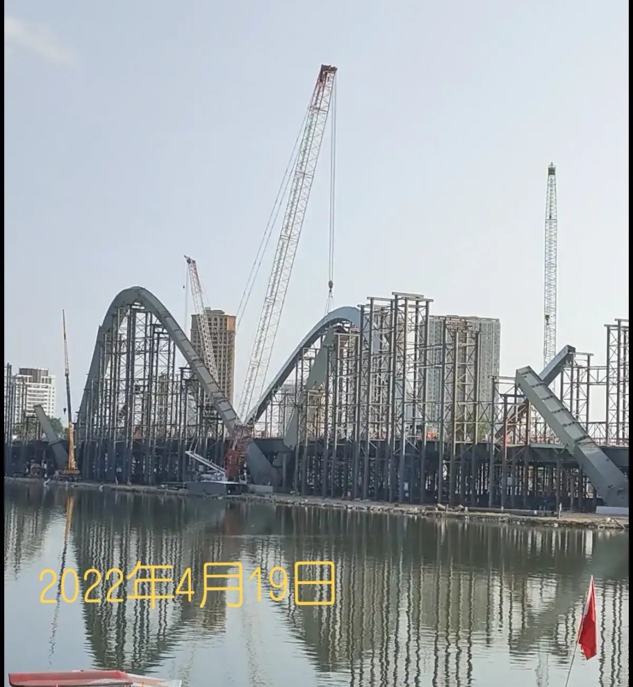 南阳淯阳桥建设进度对比图