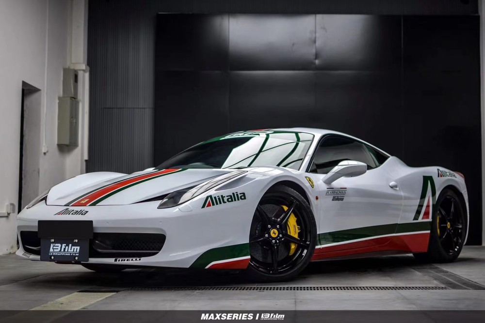 法拉利458lbfilm改色膜超亮阿尔卑斯白