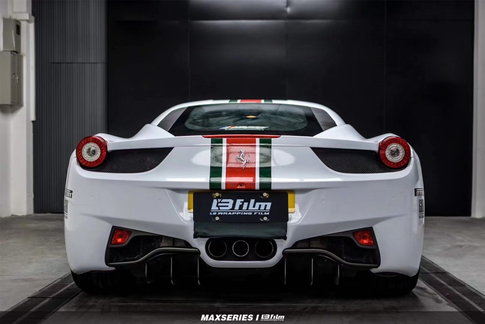 法拉利458lbfilm改色膜超亮阿尔卑斯白