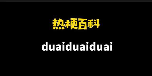 『热梗百科"duaiduaiduai"是什么梗?_腾讯新闻