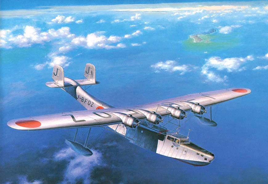 图片:布局老旧的97式大艇,速度缓慢,体积庞大,很快被二式大艇代替.